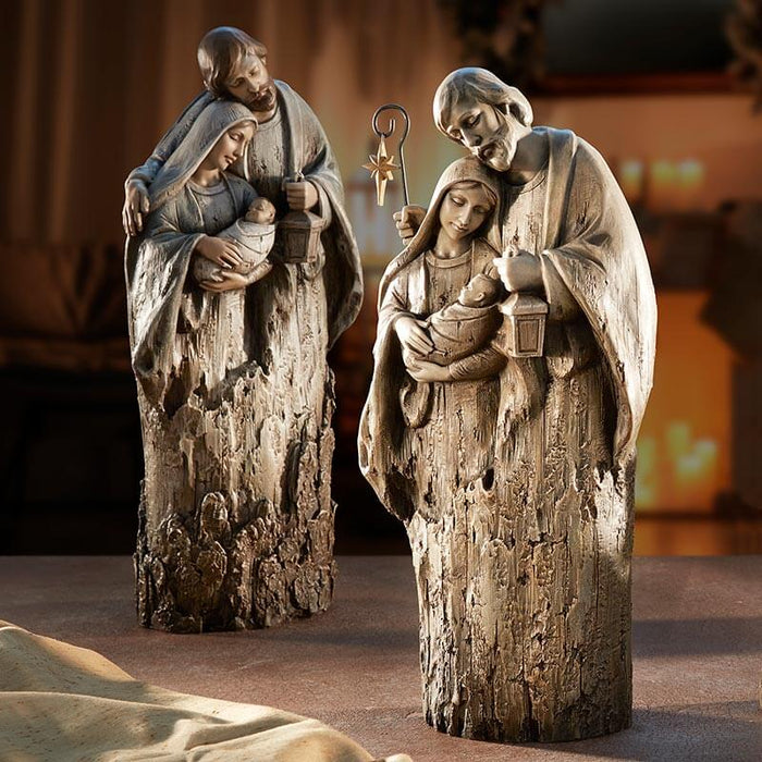 17" H Holy Family Nativity Resin Figurine