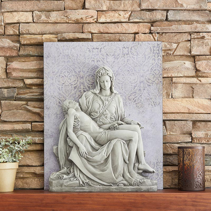 Pieta Garden Wall Plaque Resin Garden Wall Plaque