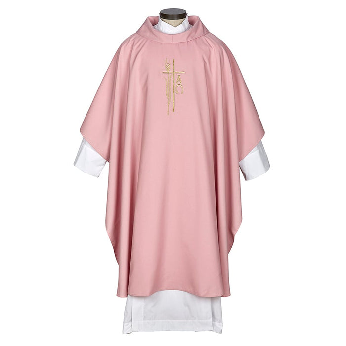 51" L Monastic Chasuble Alpha Omega and Cross Design Church Supply Church Apparels Chasuble liturgical vestment