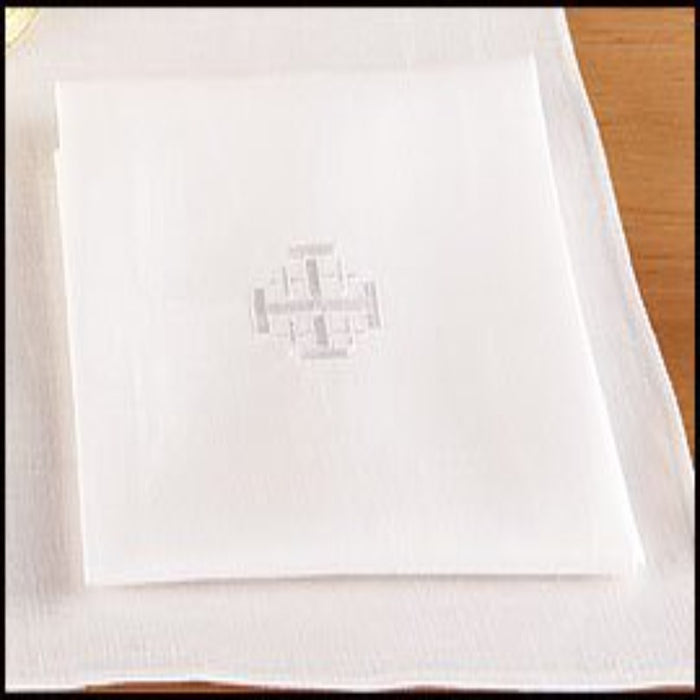 Jerusalem Cross Linen Lavabo Towel - 4 Pieces Per Package