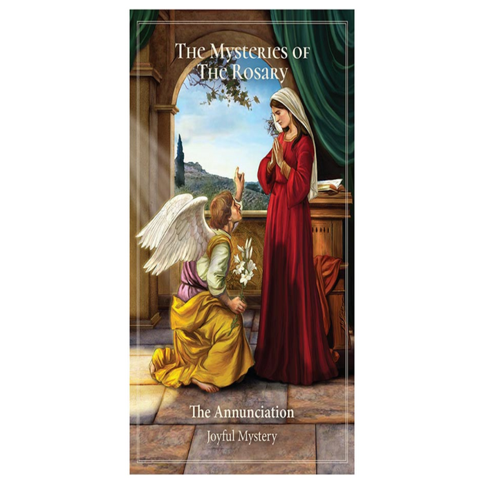 5" H Pocket Prayer Folder - The Mysteries of the Holy  Rosary - 12 Pieces Per Package