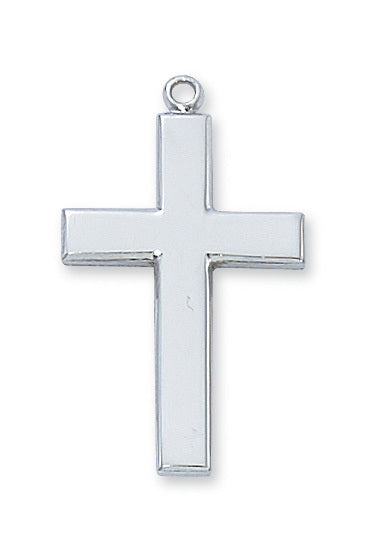 Cross in Sterling Silver with 20" Rhodium Plated Chain