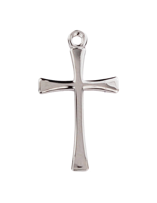 Cross in Sterling Silver w/ 18" Rhodium Plated Chain