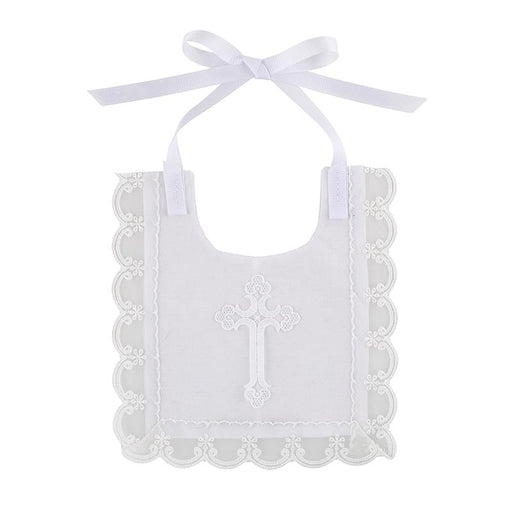 Laced-Trim Baptismal Bib (6 pieces per package)