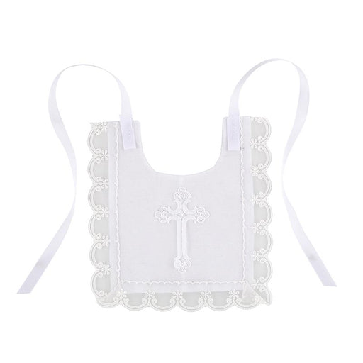 Laced-Trim Baptismal Bib (6 pieces per package)