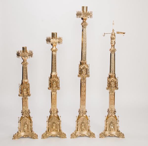 Large Gothic Style Paschal Candlestick