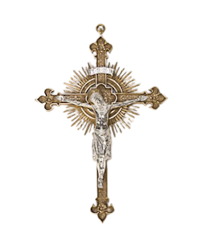 Large Wall Hung Solid Brass Crucifix Large Wall Hung Crucifix in solid brass with silver plated corpus and "INRI".