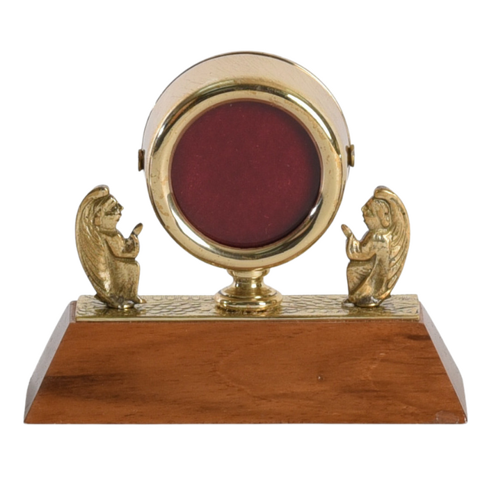 Small Solid Brass Reliquary with Base