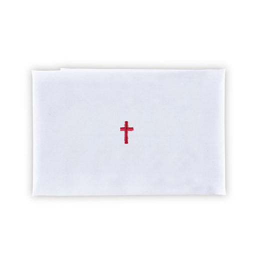 Linen Embroidered Cross Purificator - 12 Pieces Per Package