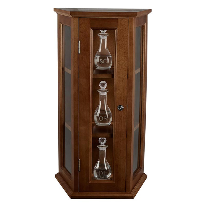 Maple Hardwood Ambry Display Cabinet - Walnut Stain