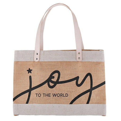 Market Tote with 9" Drop Handle - Joy to the World