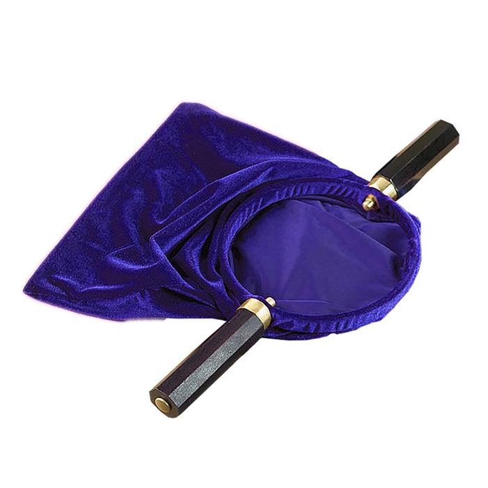 Offering Velveteen Bag with Wooden Handle