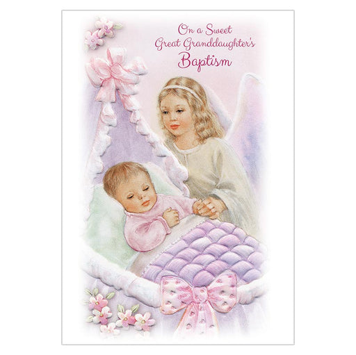 On a Sweet Great Granddaughter's Baptism - A Granddaughter Baptism Card