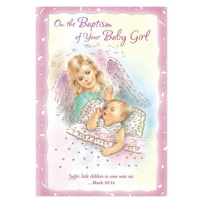 On the Baptism of Your Baby Girl - A Baby Girl Baptism Card