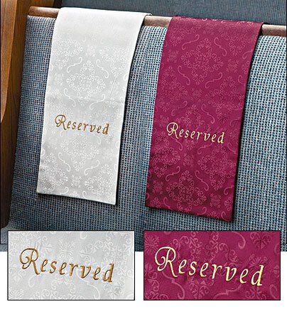 Pew Reserve Cloth - 4 Pieces Per Package