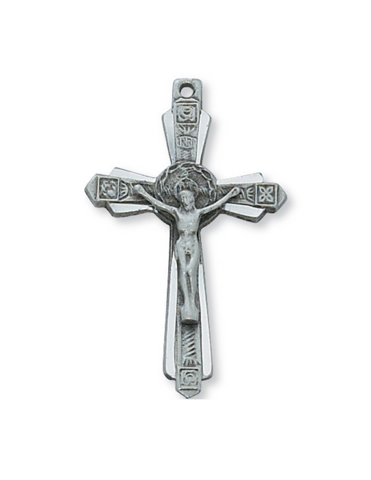 Pewter Crucifix w/ 18" Silver Tone Chain