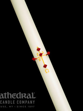 The Classic Collection Plain/ Blank Paschal Candle - Cathedral Candle - 51% Beeswax - 18 Sizes