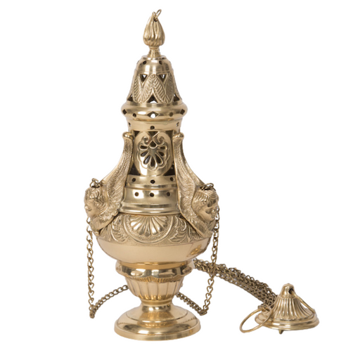 Polished Brass Censer with Angels Traditional Thurible / Censer with Angels