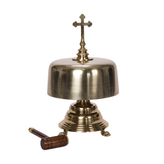 Polished Brass Gong with Mallet Polished Brass and Lacquered Standing Gong w/ Mallet