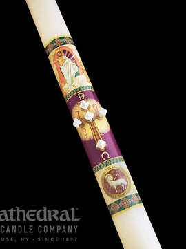 The Classic Collection Prince of Peace™ Paschal Candle - Cathedral Candle - 51% Beeswax - 18 Sizes