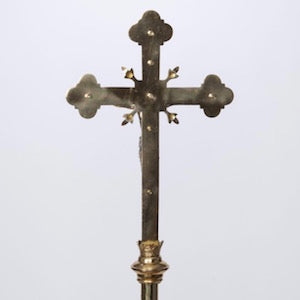 Processional Crucifix with Silver Accents