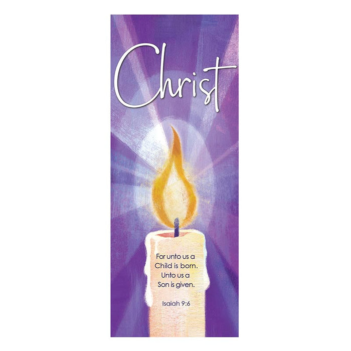 Purple Advent Candles Banner Set - Set of 5 Banners