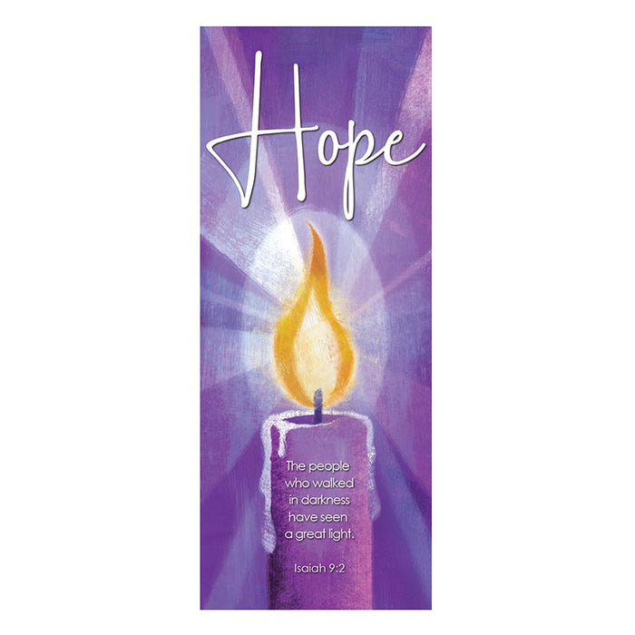 Purple Advent Candles Banner Set - Set of 5 Banners