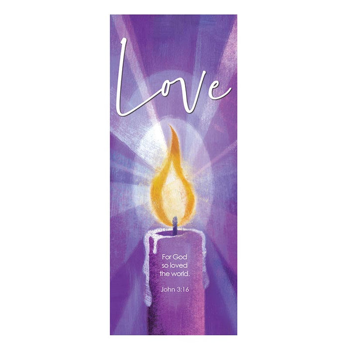 Purple Advent Candles Banner Set - Set of 5 Banners