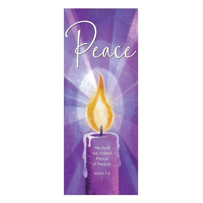 Purple Advent Candles Banner Set - Set of 5 Banners