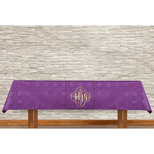 Purple Altar Frontal and IHS Overlay Cloth