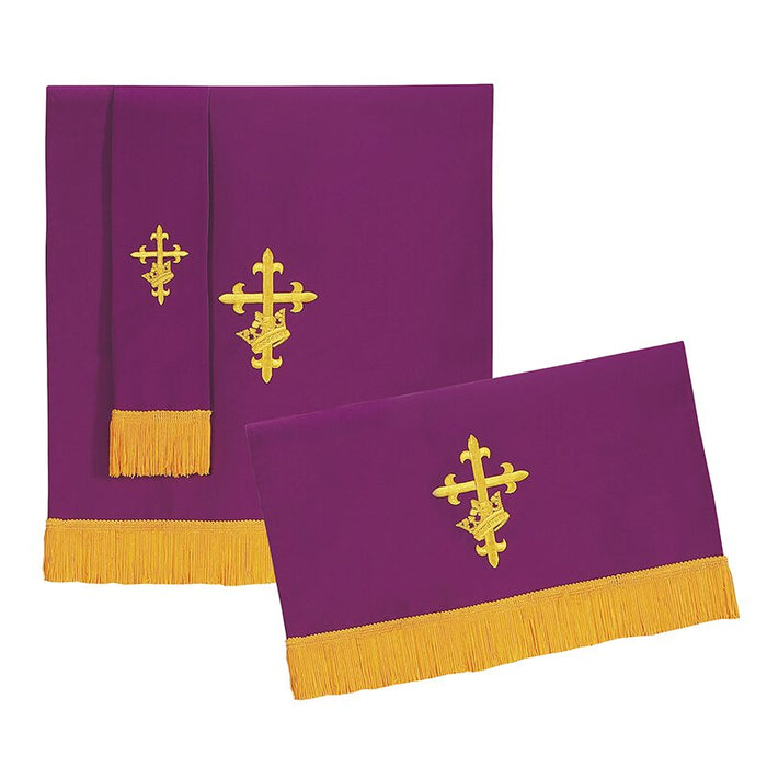 Paramentos reversibles morado/verde - Set de 3