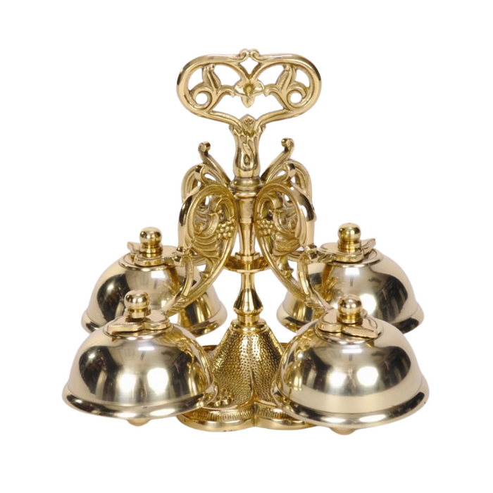 Traditional Sanctus Altar Bells Polished Brass and Lacquered Altar Bells