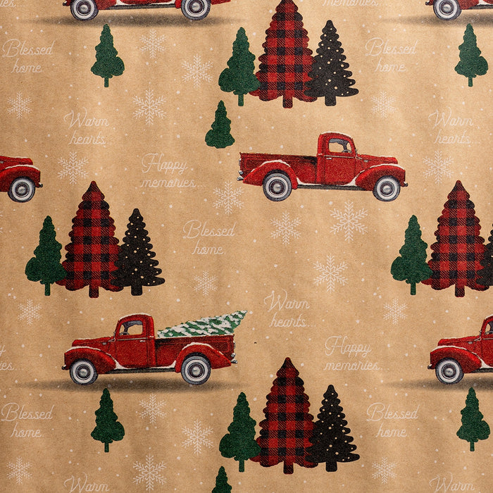 Reversible Christmas Wrapping Paper Bundle - A Cozy Christmas