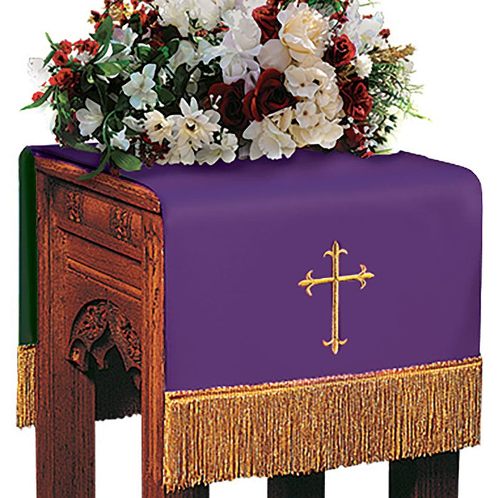 Reversible Fleur-de-Lis Cross Viva Flower Stand Cover