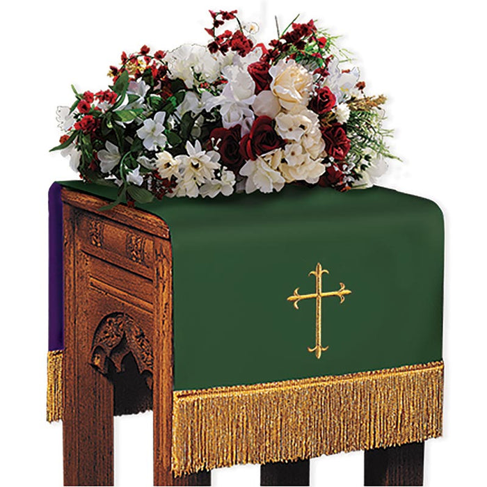 Reversible Fleur-de-Lis Cross Viva Flower Stand Cover