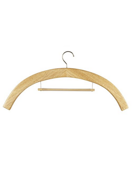 Rubber Wood Hanger - 6 Pieces Per Package