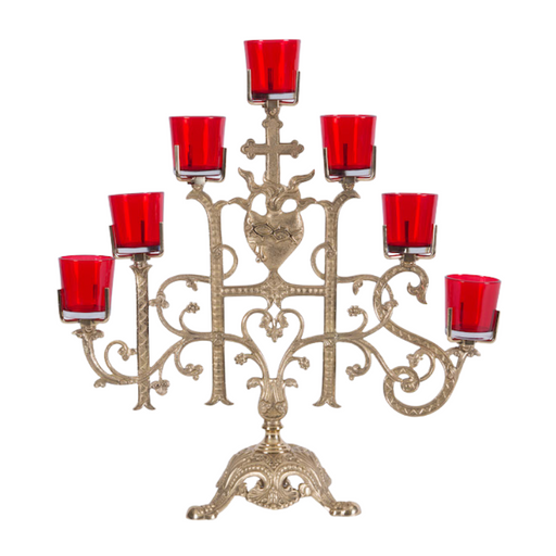 Sacred Heart Seven-Light Votive Candelabra