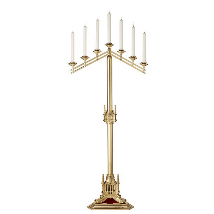 Adjustable 7-Light Floor Candelabra