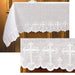 Scallop Edged Altar Frontal with Embroidered Cross