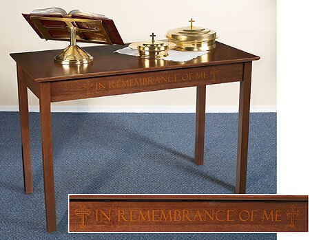 Silk-Screened Communion Table