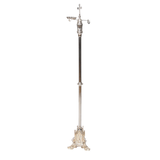 Silver Gothic Traditional Censer Stand Designed with resemblance of Old World Cathedral Architecture Silver plated Traditional Gothic Censer Stand.