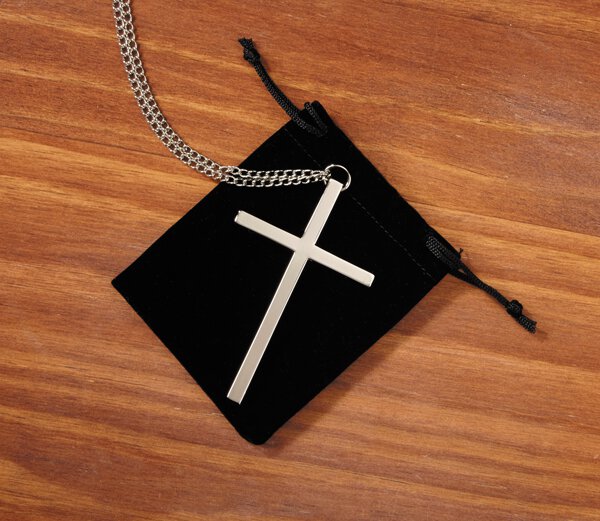 Silver Plated Clergy Cross Necklace