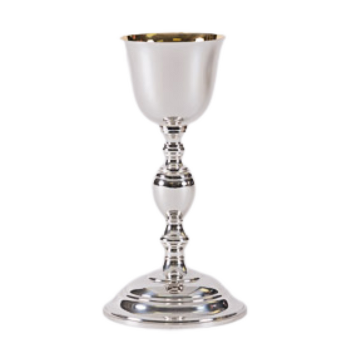 Simple Solid Sterling Silver Byzantine Style Chalice