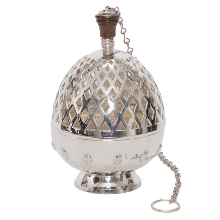 Single Chain Silver Plated Cathedral Censer