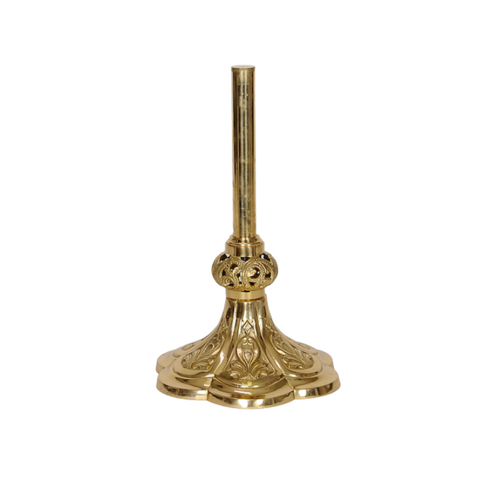 Small Solid Brass Processional Cross Base Stand