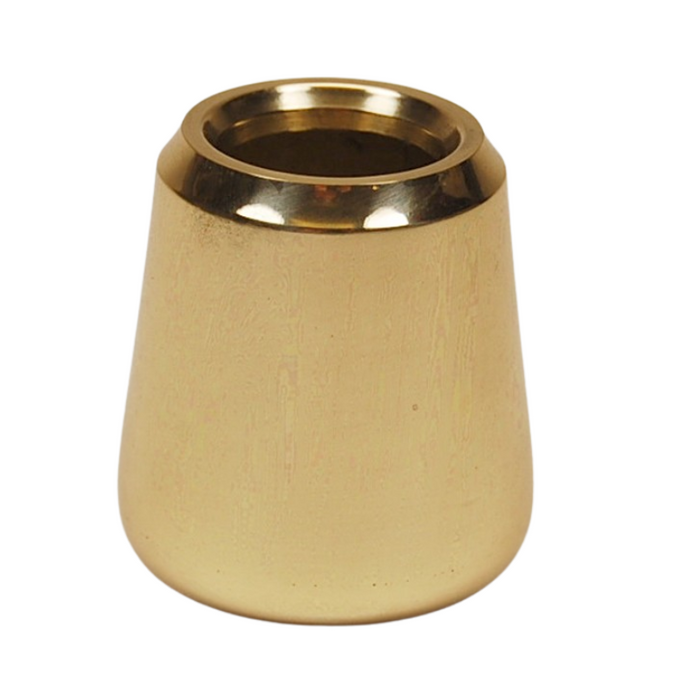 Smooth Brass Candle Follower