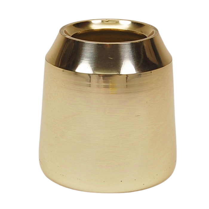 Smooth Brass Candle Follower