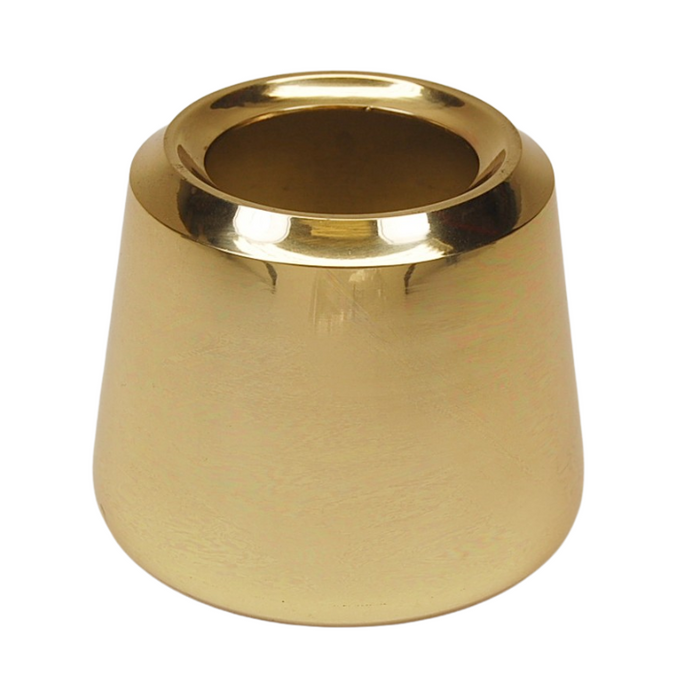 Smooth Brass Candle Follower