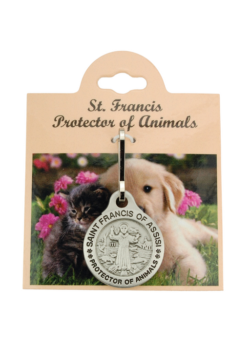 St. Francis of Assisi Zinc Pet  Pet Medals Prottection medal for pets