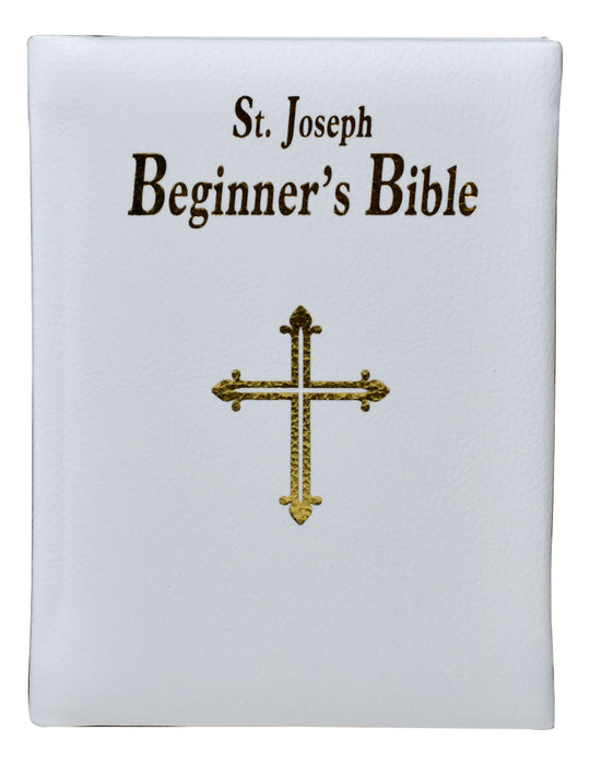 St. Joseph Beginner's Bible - White Imitation Leather